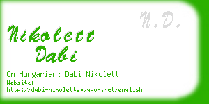 nikolett dabi business card